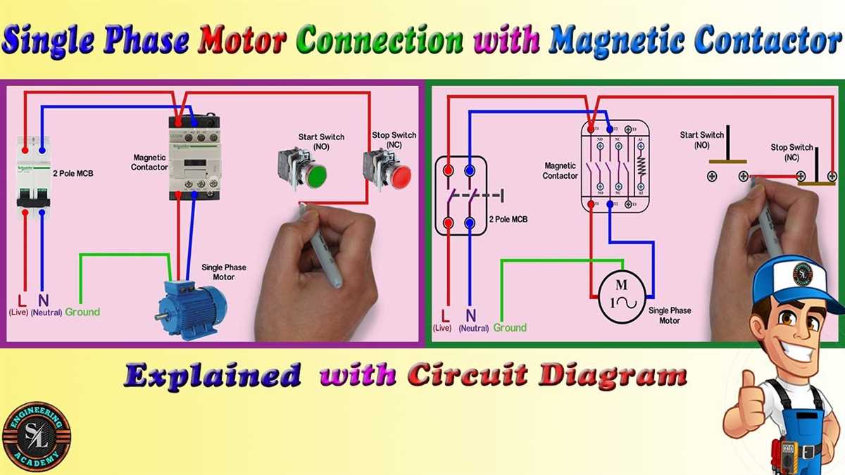 Understanding The Wiring Diagram For Single Phase Motor Contactor A